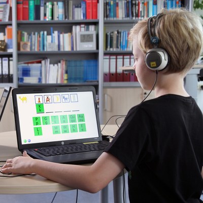 Boy with laptop